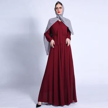 Abaya Dubaj pre Ženy Eid Ramadánu 2022 Nový Moslimský Šaty Elegantné Pevné Farby, Dlhý Rukáv Šaty Módne Turecko-Islamské Oblečenie
