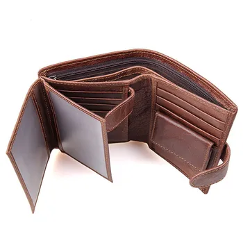 Luxusná kožená peňaženka multi-card prírodné kožené pánske peňaženky retro cowhide peňaženky RFID anti-skenovanie tienenie peňaženky nové