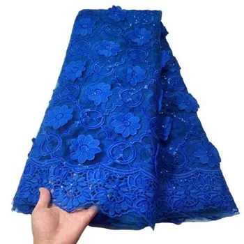 Africké 3D Flowe Sequin Organza Čipky Textílie Fuchsia Vysoko Kvalitnej Čipky francúzskej Čipky a Tylu Textílie Nigérijský Čipky Textílie Na Svadby