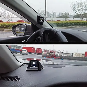 Auto HUD Head-up Display Jazdy Tabuľka Auto LCD Displej Multifunkčný OBD GPS Duálny Systém Rýchlomer Alarm prekročenia rýchlosti Projektor