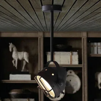 Loft Vintage loft Amerického priemyslu black železa prívesok svetlo spálňa posteli jedáleň, bar závesné lampy, osvetlenie
