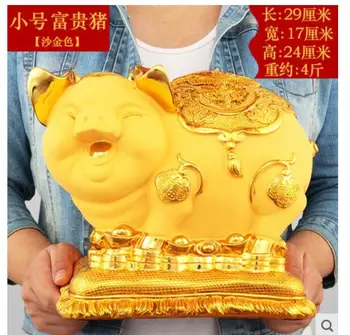 Zlaté viac Zlaté Prasa Ozdoby Prasiatko Nádrže Veľké Úspory Veľkosť Peniaze Nábor Fengshui Krásne Tvorivé remeselné sochy