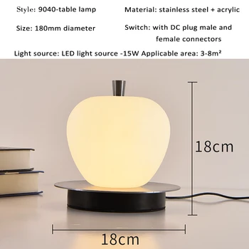 Čistý Celebrity Apple Touch Noc Ľahké Ovládanie Stolná Lampa Na Čítanie, Nočné Lampy, Spálne Dekorácie Osobný Darček Osvetlenie Luz B