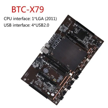X79 H61 BTC Ťažba Doska s E5 2609 CPU+RECC 4G DDR3 Ram+120 G SSD+Switch Kábel Podporu 3060 3070 3080 GPU