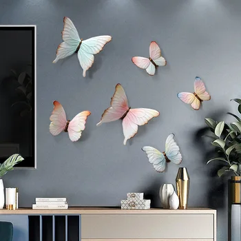 3D Troch-Dimenzionální Nástenné Dekorácie Obývacia Izba Pozadí Steny Tvorivé Prívesok Motýľ obývacej miestnosti dekorácie