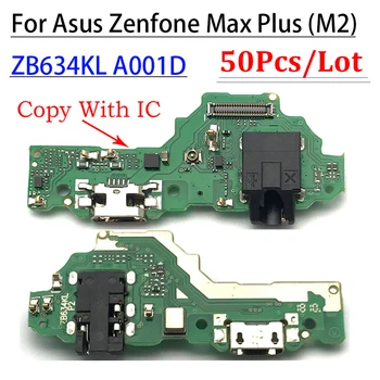 50Pcs/Veľa，USB Nabíjací Port pre Mikrofón Konektor Doku Rada Flex Kábel Pre Asus Zenfone Max Plus (M2) ZB634KL A001D Opravy Dielov