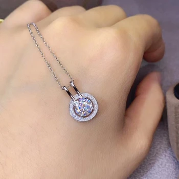 Nové praskanie moissanite prívesok na náhrdelník strieborné šperky, 925 sterling silver stargem 6.5x6.5 mm lesklé lepšie ako diamant