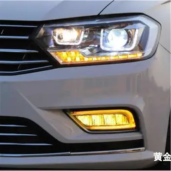 Auto Blikajúce led DRL denné beží svetlo Pre 17-18year Volkswagen Bora Deň Svetlá hmlové svietidlo otvor kryt funkcia Signálneho svetla