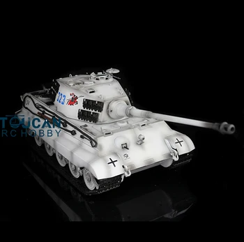 Heng Dlho 1/16 7.0 Barel Recoil nemeckého Kráľa Tiger RTR RC Tank 3888A Kovové Skladby Pre Deti Hračky TH17552-SMT4