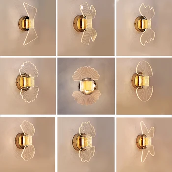 Akryl Led Nástenné Svietidlo Spálňa Svetlo Sconce Luminarias Vnútorné Osvetlenie Domov, Spálne, nočné lampy, Schodisko Svetlo Kúpeľňa Walllamp