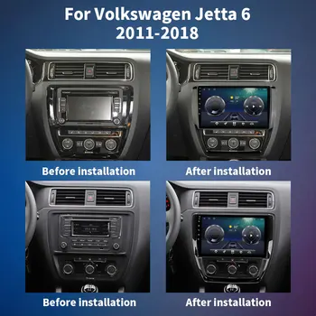 2 Din Android Pre VW Volkswagen Jetta 6 2011-2018 Auto Rádio Multimediálny Prehrávač Videa GPS Navigaion Carplay Dsp 2din DVD Autoradio