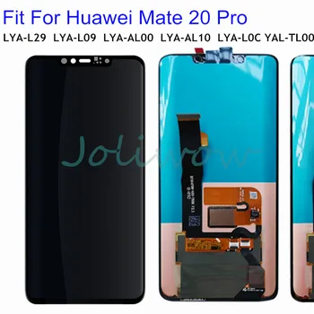 Pre Huawei Mate 20 pro LCD Displej Dotykový Displej Digitalizátorom. Montáž Mate 20 Pro Displej+odtlačkov prstov MATE20 PRO LCD