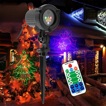 RGB Nepremokavé Vianočné Outdoor Záhrada Laserový Projektor Dovolenku Strany Vianočný Strom Dekorácie Sprcha Efekt Osvetlenia