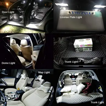 Na rok 2007 2008 2009 Audi A8 S8 D3 17 Žiarovky Biela, Canbus LED Interiéru Stropné Svetlo Kit Fit Dome Cargo Licencia Lampa Žiadna Chyba