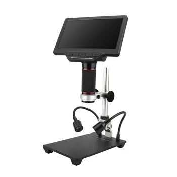 7-palcový LCD Displej Video Mikroskop s 32 GB TF Karty 1200X Mikroskopom a Ďalekohľadom 1080P s IR Diaľkové ovládanie,Nastaviteľný Kovový Stojan