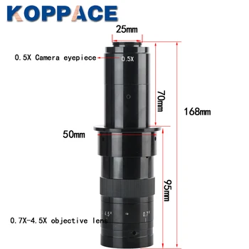 KOPPACE 24X-150X 16 Miliónov Pixelov HDMI Monokulárne Mikroskopom 0.7 X-4,5 X Zoom Objektív Mobilného Telefónu na Opravu Elektrónový Mikroskop