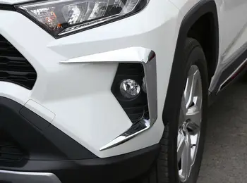 ABS Exteriéru Chrome Predné Hmlové Svetlo Kryt Trim 2 ks Pre Toyota RAV4 2019-2021