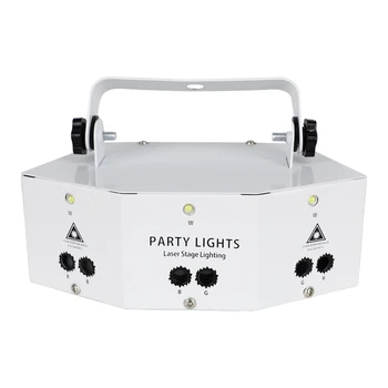 9 Jamiek Laserové Projekčné Lampa Baterka Zvuk Etapy Kontroly DJ Svetlo Diaľkové Ovládanie Osvetlenia pre KTV Strany, Vianočné Dekorácie