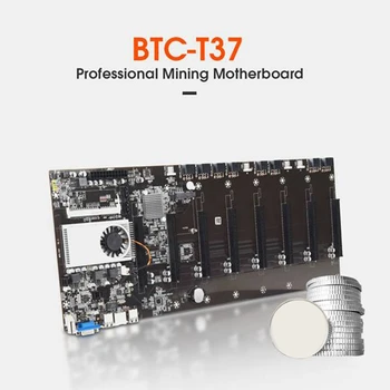 T37 BTC Ťažba základná Doska S procesorom+128G MSATA SSD Pamäte DDR3+8X8PIN Kábel 8XPCIE 16X GPU Slot Pre BTC Banské Banské