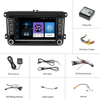 2Din Android autorádia 2din GPS Car Multimedia Player, Autoradio pre VW / Volkswagen / Golf / Passat / SEAT / Škoda / Polo