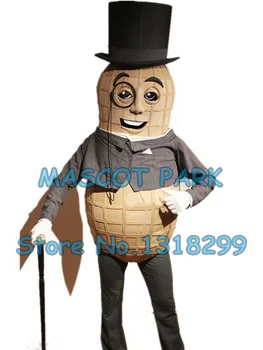 Pán arašidové maskot kostým pre dospelých vysoko kvalitné reálne arašidové tému anime cosply kostýmy, karneval, maškarný súpravy 2940