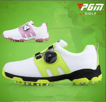 Nové 2019 PGM Tenisky Golf Deti Topánky Nepremokavé športové pgm Loptu Topánky Šnúrky Anti-slip Klincami Inovované rotujúce šnúrky