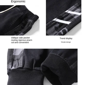 Nadrozmerné džínsy na jeseň mužov nadrozmerné bežné nohavice rovnou nôh a voľné cargo nohavice Multi-taška trakmi, nohavice M~8XL
