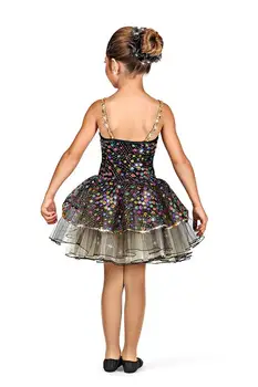 Dievčatá Balet, Tanec Kostýmy Deti Balet Dance Sukne Výkon Šaty Zlatej Farby Flitrami Fáze Výkonu Vyhovovali D-0454