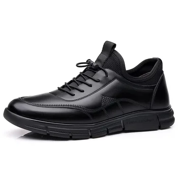 Bežné low-top kožené topánky pánske nové pánske priedušná business casual obuv soft-soled opotrebovaniu formálne športová obuv