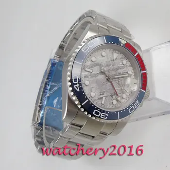 40 mm BLIGER sterilné šedá dial GMT dátum zafírové sklo automatické pánske hodinky