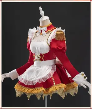 Horúca Hra Osudu Grand Aby Nero Cosplay Kostýmy Roztomilý Červený Slúžka Oblečenie Lolita Šaty Ženské Party Hranie Rolí Prop Oblečenie