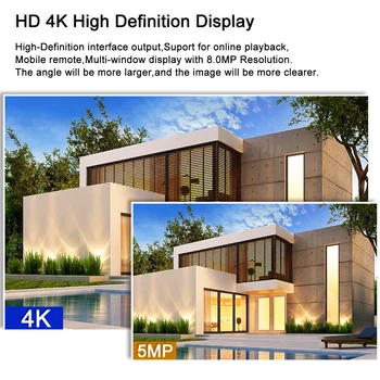 OH.oči kamerový Súprava 4K HD DVR KAMEROVÝ Systém Pre Home Security 8.0 MP AHD Fotoaparát kamerový Set s 4TB