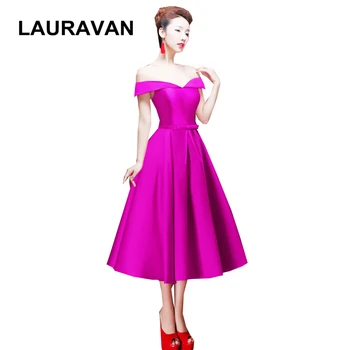 Formálne oblečenie červené víno, jedinečné, krásne fialové ramena šaty bridesmaid, teen formálne šaty pre ženy doprava zadarmo